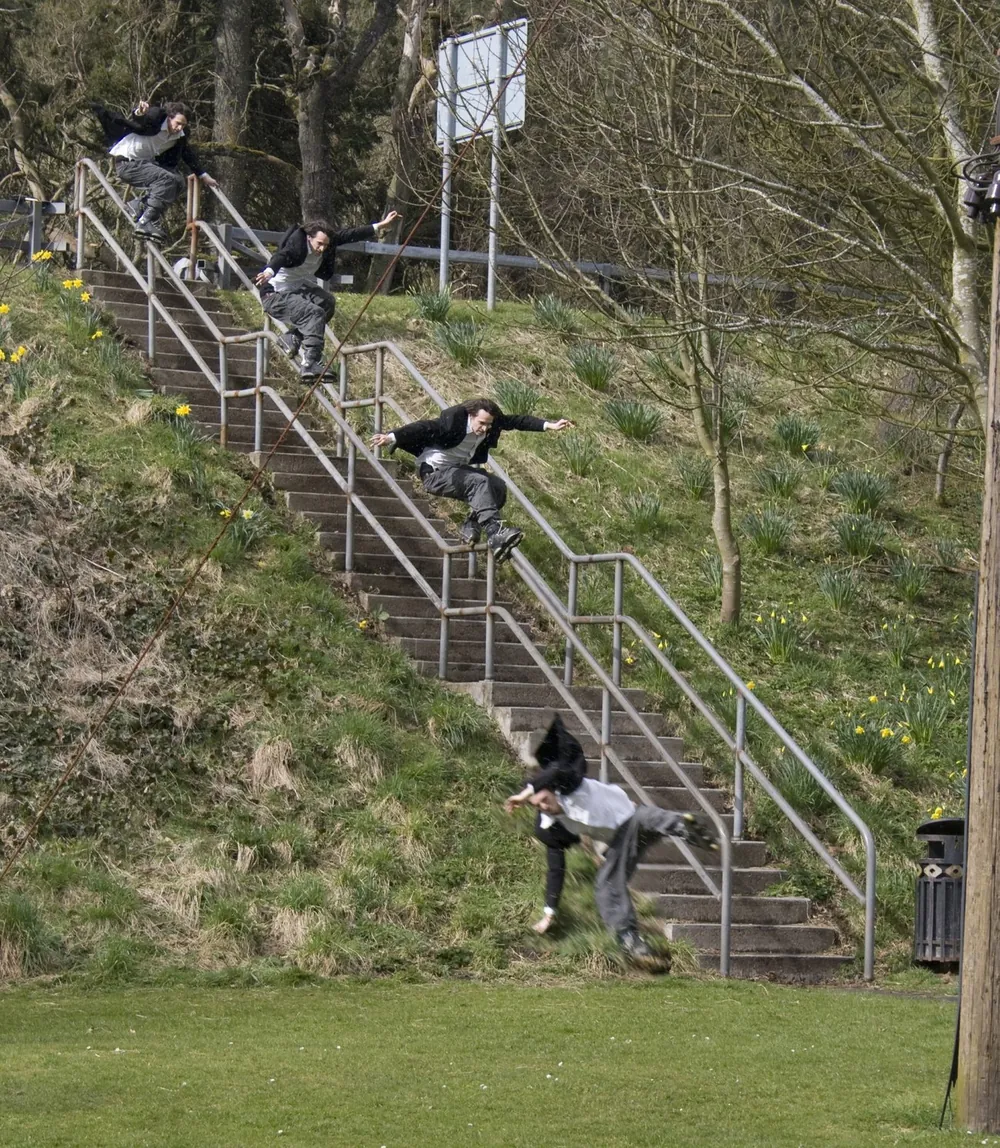 Chris Doughty: a top soul down a handrail, in sequence, ending in a slam